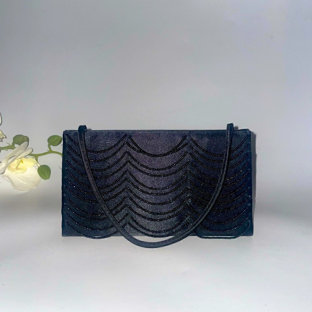 Victorias Secret Black Beaded Evening Purse